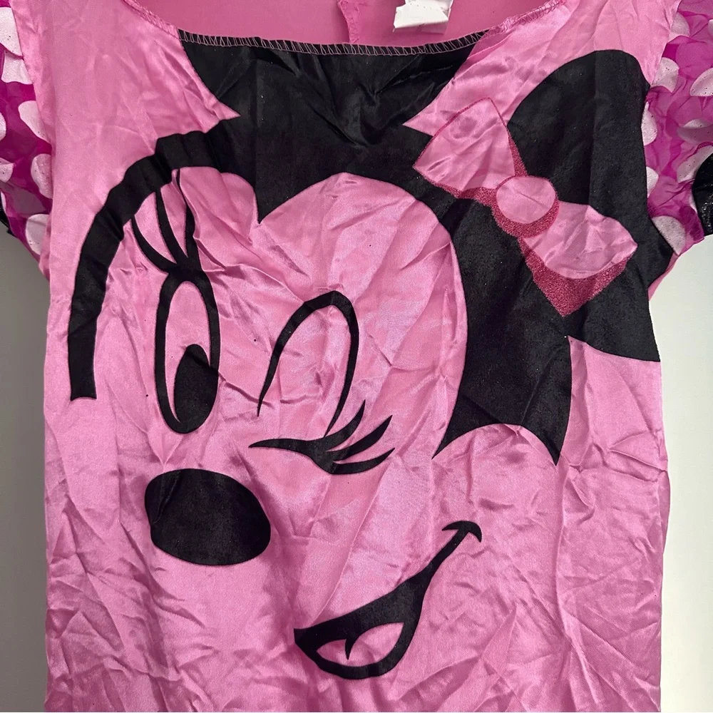Minnie Mouse pink & white polka dot dress junior 7-9